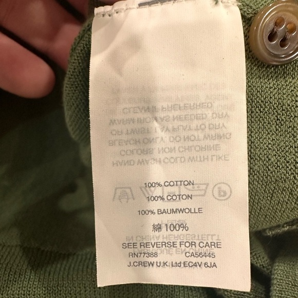 J. Crew Women's Green Cotton Cardigan Sweater XXS - Picture 6 of 6